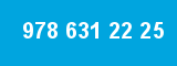 978 631 22 25 978 631 22 25